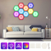 Set 3 lampi modulare Hexagon, 15 culori RGB, telecomanda, senzor tactil